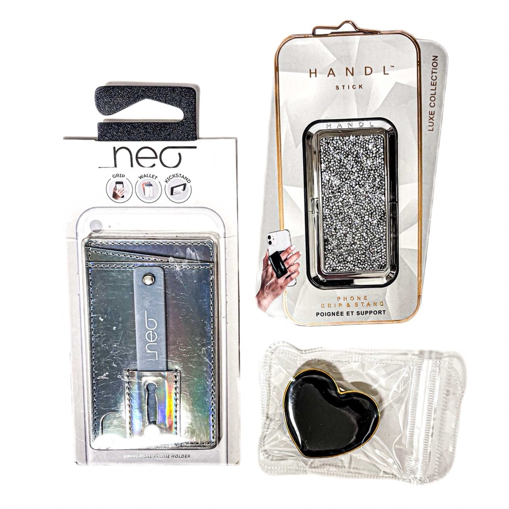 NEW - Bundle: Neo Universal Phone Wallet & Handl Stick Luxe Grip & Heart Stand